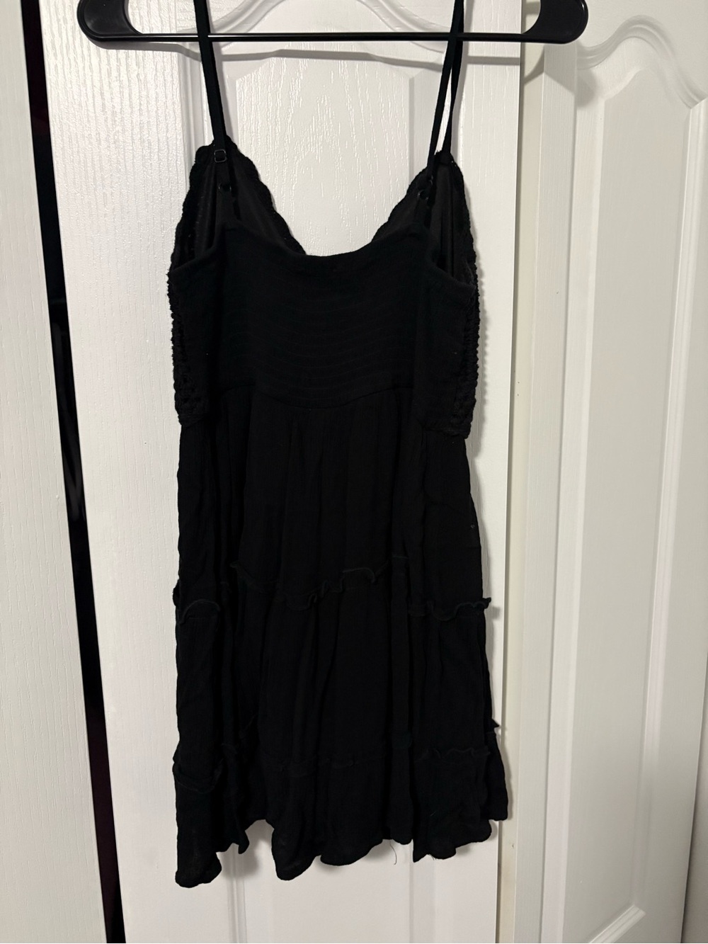 Streetwear Society Black Crochet Bodice Spaghetti Strap Mini Dress - Picture 3 of 3
